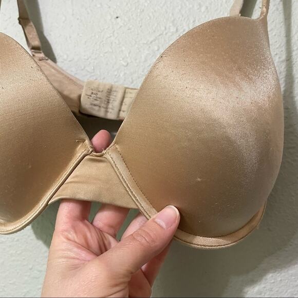 Soma Nude Full Coverage Padded Bra Womens 34D Tan Underwire Adjustable Strap - Picture 2 of 7